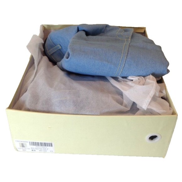 Blue Denim Knee High Boots Wide Calf Sz 9 Women's - Picture 10 of 14